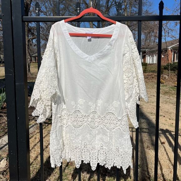 Anthropologie Eberjey Embroidered Castaway Coverup - Picture 10 of 11